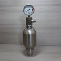 Amortisseur à impulsions de type airbag de 0,35L à 200L en UPVC, PP, PVDF, SUS316L, DN15-DN100 pour milieux eau/gaz/huile, personnalisable OEM, -40~140
