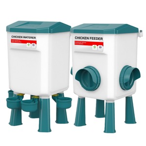 Nuovi Alimentatori Automatici per <span class=keywords><strong>Polli</strong></span> <span class=keywords><strong>e</strong></span> Pollame con Kit di Sospensione <span class=keywords><strong>e</strong></span> Piedini Inclusi, Ciotola in Plastica - Product Image 1