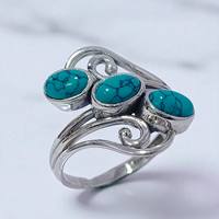 Nouvelle Collection 2026 : Bagues Multicouches en Argent Sterling 925 pour Femme avec Améthyste Ovale, Turquoise et Quartz – Idéales pour Fiançailles et Mariage