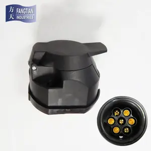 High Quality European Standard 7 Pin Trailer Socket Waterproof Large Round Plastic Trailer Socket