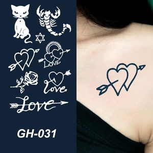 Nouveau tatouage temporaire professionnel imperméable GH, autocollant noir jetable pour bras, fille, garçon, autocollant corporel, pochoir de tatouage pour encre de tatouage - Product Image 3