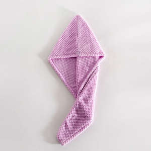 Baisly Quick Dry Microfiber Square Adult Hair Turban <b>Towel</b> Plaid Printed Buttons Super Soft Absorbent Drying <b>Wrap</b> Home Use Hand - Product Image 6