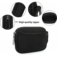 Porte-monnaie en néoprène avec fermeture éclair, pochette de rangement pour câbles de charge, nouveau sac de rangement pour petits accessoires en néoprène, organiseur de technologie