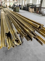 Profilé en laiton sur mesure, extrusion CuZn37/CuZn35 H59 H65 H62 H70, soudage, pliage, dessins gratuits, Perfil De Laton