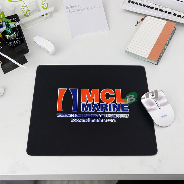 High Quality Custom Logo Print Black Mousepad Hot Sale Stock Item