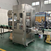 Applicateur d'étiquettes de manchon de machines d'étiquetage automatique avec machine thermorétractable pour bouteilles boîtes de conserve en aluminium étiquette en PVC PET