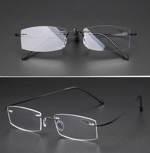 <span class=keywords><strong>Gafas</strong></span> de lectura unisex, <span class=keywords><strong>gafas</strong></span> ópticas antiluz azul para <span class=keywords><strong>presbicia</strong></span>, para mujeres y hombres, +1.0D-+4.0D, montura de titanio sin marco, <span class=keywords><strong>gafas</strong></span> de lectura - Product Image 3