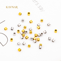 Perles à sertir KAVNAR en acier inoxydable plaqué or 18 carats pour la fabrication de bijoux, vente en gros, cadeaux