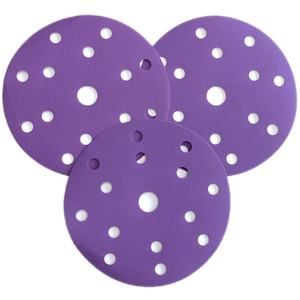 Bán buôn tím <span class=keywords><strong>2</strong></span> đến 7 inch 17 lỗ vòng hình dạng móc và vòng lặp quỹ đạo Sander Sanding Đĩa Ô Tô giấy nhám - Product Image 6