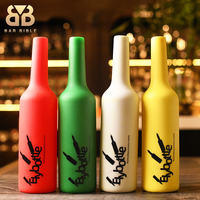 Bouteille d'entraînement en silicone pour barman, bouteille de mixologie, bouteille de lancer en caoutchouc pour barman flair