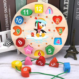 <strong>Montessori</strong> Cartoon Animal Wooden Beaded Geometry Digital Clock Puzzle Educational <strong>Toy</strong> <strong>for</strong> <strong>2</strong> to 4 <strong>Year</strong> <strong>Old</strong> Children - Product Image 2