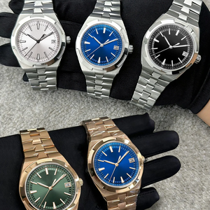 Montre mécanique de luxe de style designer avec fond transparent, aiguilles lumineuses, étanche, en or 18 carats, montre de business. - Product Image 1
