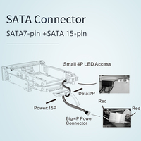 OEM Custom Tray-less Soporte convertidor SATA de 3,5 pulgadas Bahía de intercambio en caliente Rack de disco duro para carcasa de unidad 5,25