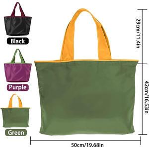 Bolsa de Compras Reutilizable Ecológica de Poliéster, Diseño Plegable y Resistente para Supermercado, Fabricación OEM/ODM - Product Image 2