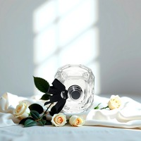 Fabricant de boîte de parfum plate transparente de forme unique emballage vide flacon de parfum vaporisateur de luxe 30ml 50ml 100ml