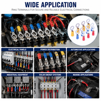 Kit de cosses isolées en cuivre pour câbles, connecteurs à sertir 18-4 AWG, assortiment de bornes électriques pour projets de câblage