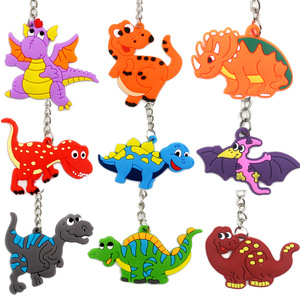 12 estilos de llaveros Super lindo epoxi PVC colgantes regalos de fiesta accesorios de dinosaurio de dibujos animados - Product Image 2