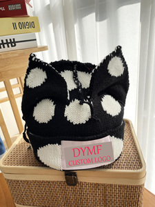 Dymf thời trang mới ấm áp Mũ len ấm áp đầy màu sắc hoạt hình mũ len dệt kim hoạt hình vui nhộn - Product Image 5