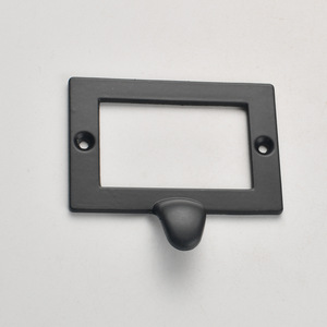 Chinese Style Zinc Alloy Drawer Handle Rectangle <b>Black</b> Bronze Durable Bookcase Furniture <b>Knob</b> - Product Image 1