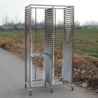 Chariot à plaques de cuisson en acier inoxydable de bonne qualité de taille personnalisée chariot à plaques de cuisson GN chariot à nourriture avec roues et plateau