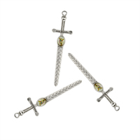 Bijoux catholiques Mecrt en alliage de zinc, pendentif Saint Michel, croix, épée, pendentif, archange Michel, religieux chrétien
