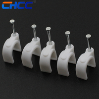 Agrafes de câble de 20mm Clips de fil de câble en plastique Support de cordon de fil pour la gestion des câbles