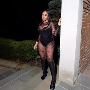 Abbigliamento da donna con scava Sexy Lingerie in rete trasparente Full Moon <span class=keywords><strong>Body</strong></span> 2025 Sexy <span class=keywords><strong>schiena</strong></span> nuda calza Sexy Plus Size - Product Image 2