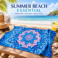Serviette de plage et de voyage personnalisée en microfibre écologique, moderne, séchage rapide, respirante, avec logo par sublimation, design lumineux et tendance