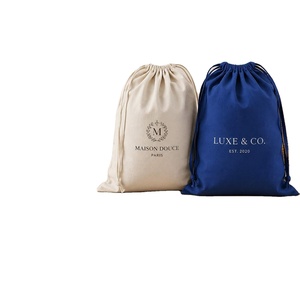 Bolsa de Tela de Algodón Fina con Cordón y Logotipo Personalizado, Bolsa de Compras Reciclable para Empaquetado Ecológico - Product Image 1