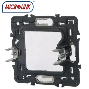 Cadre de support métallique de type français 80*80MM, plaque frontale <span class=keywords><strong>RJ45</strong></span> pour <span class=keywords><strong>Legrand</strong></span>, prise <span class=keywords><strong>modulaire</strong></span> <span class=keywords><strong>RJ45</strong></span> 45*45MM/45*22.5MM, 1/2 ports - Product Image 4