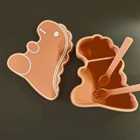Nouveau design de vaisselle en silicone de qualité alimentaire pour bébé cuillère et fourchette en silicone boîte à lunch