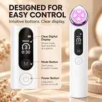 Appareil de massage facial LED rechargeable 6 en 1, portable, pour le soin de la peau et des yeux, vente en gros