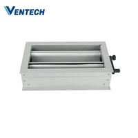 Conduits d'air HVAC utilisés en aluminium de haute qualité en forme de carré/rectangle réglable amortisseur de contrôle du volume d'air