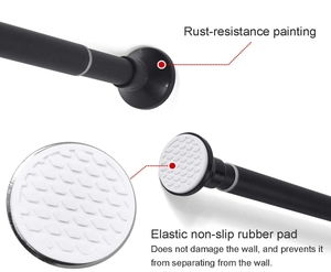 Barras Telescópicas Extensibles y Ajustables para Baño, Barras de Acero Inoxidable para Cortinas de Ducha - Product Image 6