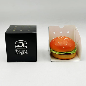 カスタム食品グレードハンバーガーボックス包装パーソナライズドテイクアウトフードバーガーディスプレイボックス - Product Image 5