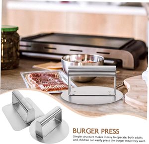 Heavy Duty 430 Stainless Steel Burgerpress Hard Wood Handle Eco-Friendly Extra Large Beef Patty Smasher for Home Commercial Use - Product Image 4