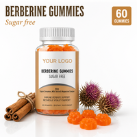Gummies de berbérine OEM, 60 unités, sans sucre, cannelle de Ceylan, marque privée