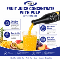 ThumbsUp Citroen Fruit Sap Concentraat Aromatiserende Gekleurde Vruchtvlees 1L/Fles HALAL Gecertificeerd Bubble Tea/Sap Bars Restaurants OEM