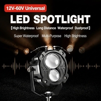 Projecteur LED à 2 lentilles, portée 800 m, 12 V 72 V, étanche, double lumière jaune et blanche, pour voiture, camion, tout-terrain, SUV