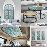 Film de protection de vitre statique 3D multi-motifs pour la décoration intérieure, sans colle, en PVC, bloquant les UV, autocollant de fenêtre économe en énergie
