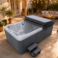 Bain à remous rectangulaire de haute qualité pour 8 personnes, idéal pour l'extérieur, en promotion, directement de l'usine