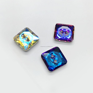 10mm hai lỗ Rhinestone tinh thể nút vuông cho áo sơ mi cho áo len - Product Image 1