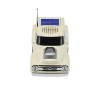 Haut-parleur sans fil à énergie solaire, avec haut-parleur de voiture BT à énergie solaire, lecteur de musique avec lumières LED, radio FM USB