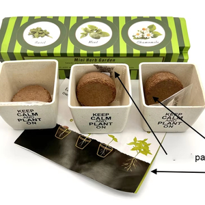 Kit de Jardín de Hierbas Minimalista para Cultivar en Casa, Herramientas de Jardinería en Maceta, Solución Perfecta para Plantar para <span class=keywords><strong>Estudiantes</strong></span> - Product Image 1
