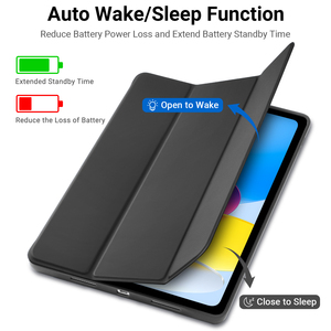 Étui de protection personnalisé en cuir PU pour <span class=keywords><strong>tablette</strong></span> iPad 9,7 pouces 5e/6e génération, avec support folio professionnel et porte-crayon, support pliable à trois volets - Product Image 2