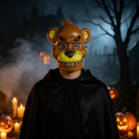 Masque en plastique de personnage animal d'Halloween, singe et ours, masques intégraux, dessin animé, horreur, accessoires de cosplay pour fête à thème