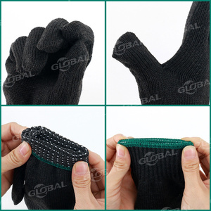 Guantes de algodón negros gruesos listos para enviar 22cm 7G 600g 700g <span class=keywords><strong>900g</strong></span> Guantes de algodón de punto para maquinaria de manejo de mantenimiento - Product Image 4