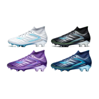 Chaussures de football montantes unisexe pour terrain ferme, crampons de football en PU, semelle extérieure en TPU, pour gazon artificiel, crampons personnalisés en gros pour jeunes
