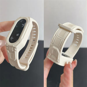 Bracelet en silicone intégré pour Xiaomi <span class=keywords><strong>Mi</strong></span> <span class=keywords><strong>Band</strong></span> 10 9 8 – Accessoire de protection en silicone - Product Image 6