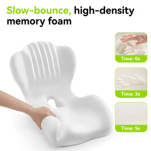 Memória Espuma Lombar Pillow One Piece Cintura Proteção Assento Almofada Integrada Encosto e Carro Fart Pad para Estudante Cadeira de Escritório - Product Image 4